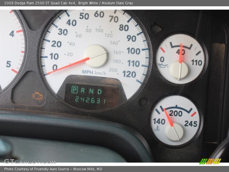 Bright White / Medium Slate Gray 2009 Dodge Ram 2500 ST Quad Cab 4x4