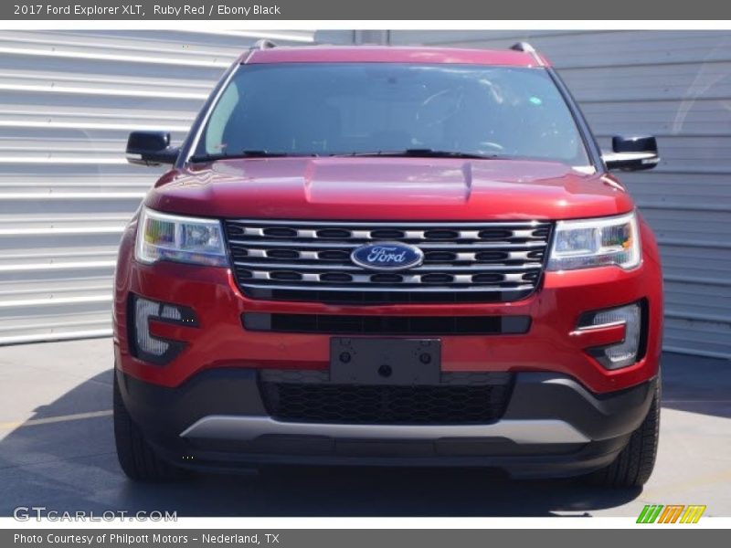 Ruby Red / Ebony Black 2017 Ford Explorer XLT