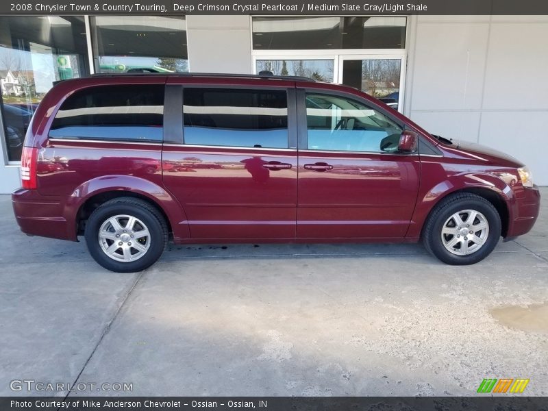 Deep Crimson Crystal Pearlcoat / Medium Slate Gray/Light Shale 2008 Chrysler Town & Country Touring