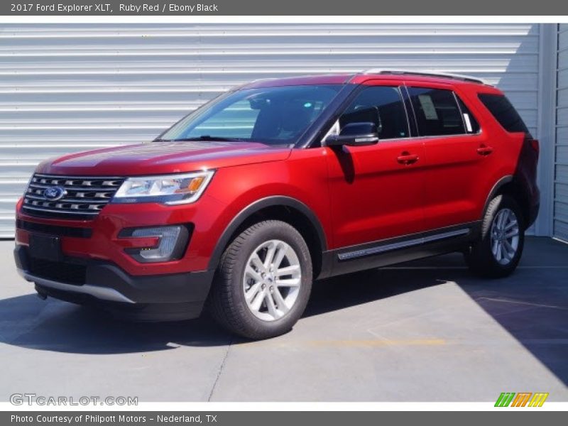 Ruby Red / Ebony Black 2017 Ford Explorer XLT