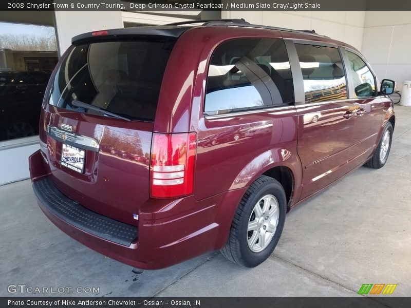Deep Crimson Crystal Pearlcoat / Medium Slate Gray/Light Shale 2008 Chrysler Town & Country Touring