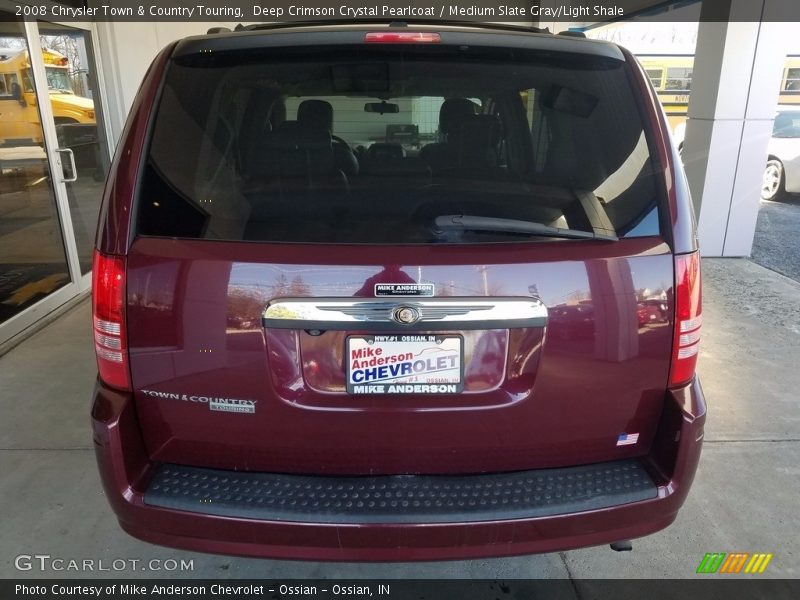 Deep Crimson Crystal Pearlcoat / Medium Slate Gray/Light Shale 2008 Chrysler Town & Country Touring