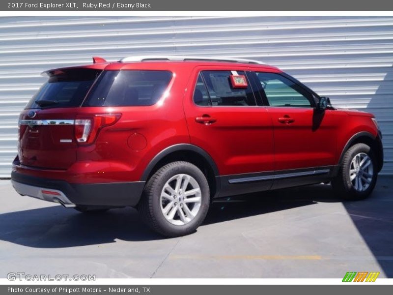 Ruby Red / Ebony Black 2017 Ford Explorer XLT