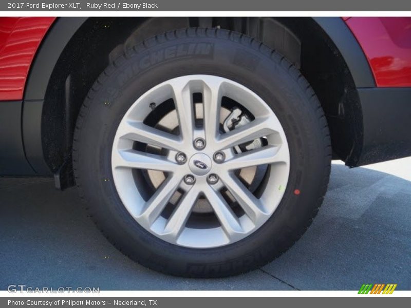 Ruby Red / Ebony Black 2017 Ford Explorer XLT