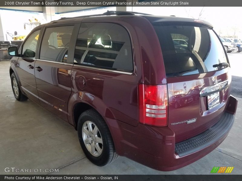 Deep Crimson Crystal Pearlcoat / Medium Slate Gray/Light Shale 2008 Chrysler Town & Country Touring