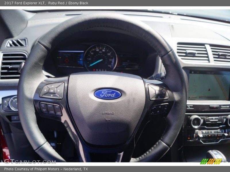 Ruby Red / Ebony Black 2017 Ford Explorer XLT