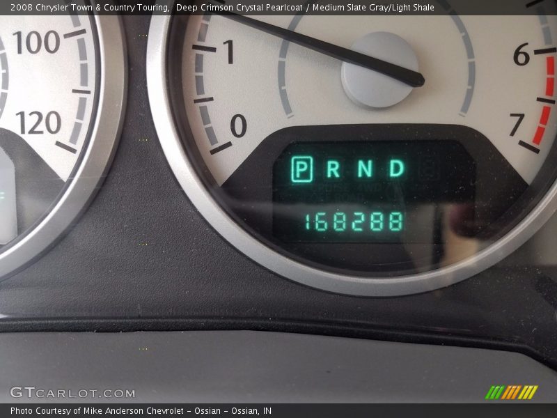 Deep Crimson Crystal Pearlcoat / Medium Slate Gray/Light Shale 2008 Chrysler Town & Country Touring