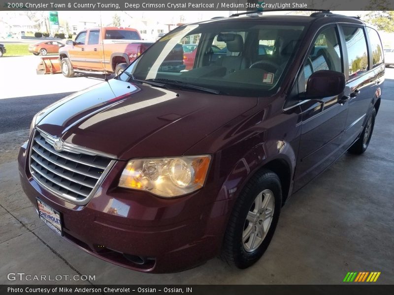 Deep Crimson Crystal Pearlcoat / Medium Slate Gray/Light Shale 2008 Chrysler Town & Country Touring