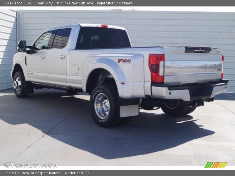 Ingot Silver / Brunello 2017 Ford F350 Super Duty Platinum Crew Cab 4x4