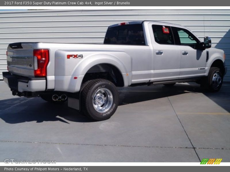 Ingot Silver / Brunello 2017 Ford F350 Super Duty Platinum Crew Cab 4x4