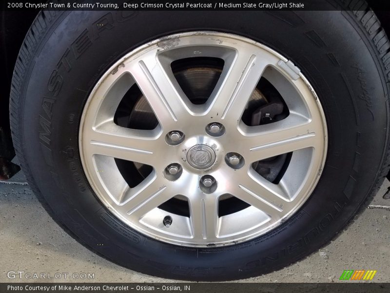 Deep Crimson Crystal Pearlcoat / Medium Slate Gray/Light Shale 2008 Chrysler Town & Country Touring