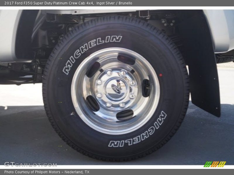 Ingot Silver / Brunello 2017 Ford F350 Super Duty Platinum Crew Cab 4x4
