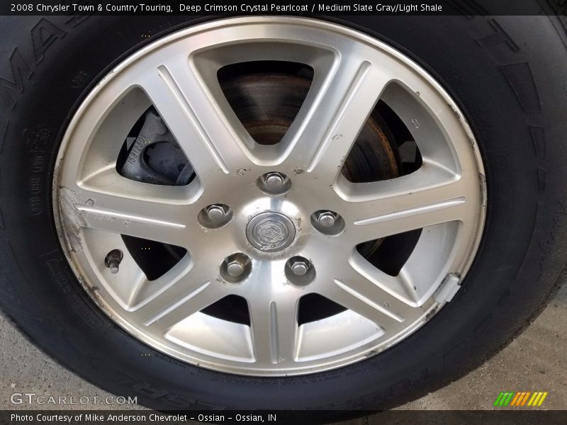 Deep Crimson Crystal Pearlcoat / Medium Slate Gray/Light Shale 2008 Chrysler Town & Country Touring