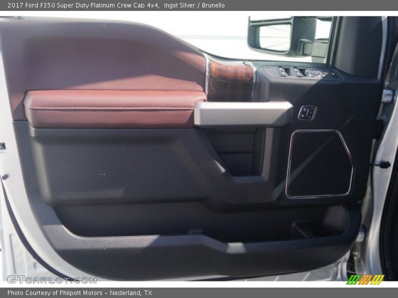 Ingot Silver / Brunello 2017 Ford F350 Super Duty Platinum Crew Cab 4x4