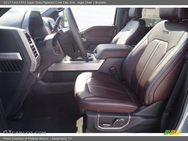 Ingot Silver / Brunello 2017 Ford F350 Super Duty Platinum Crew Cab 4x4