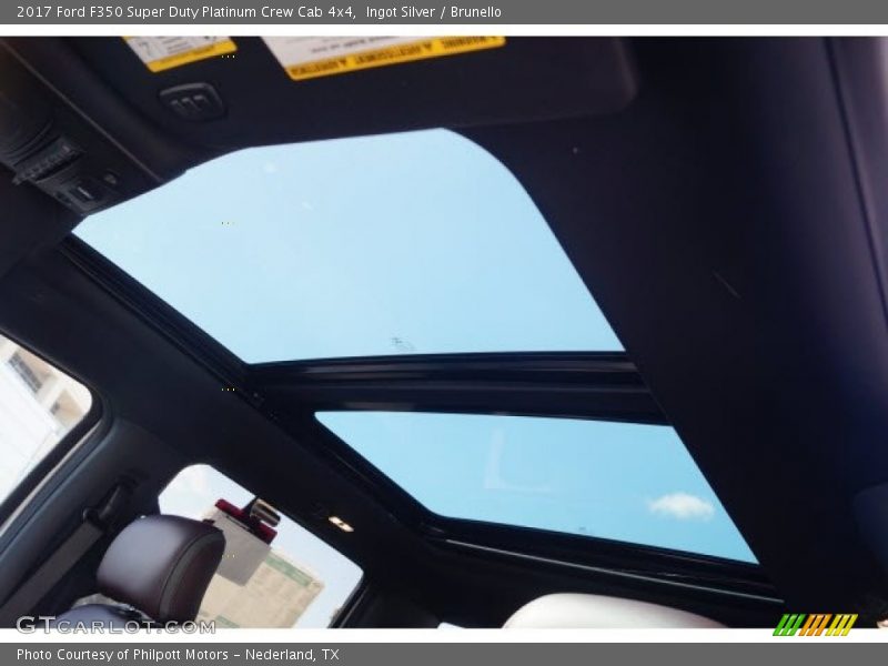 Ingot Silver / Brunello 2017 Ford F350 Super Duty Platinum Crew Cab 4x4