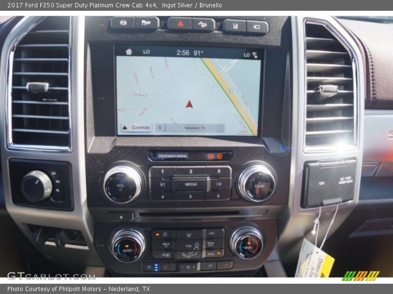 Ingot Silver / Brunello 2017 Ford F350 Super Duty Platinum Crew Cab 4x4