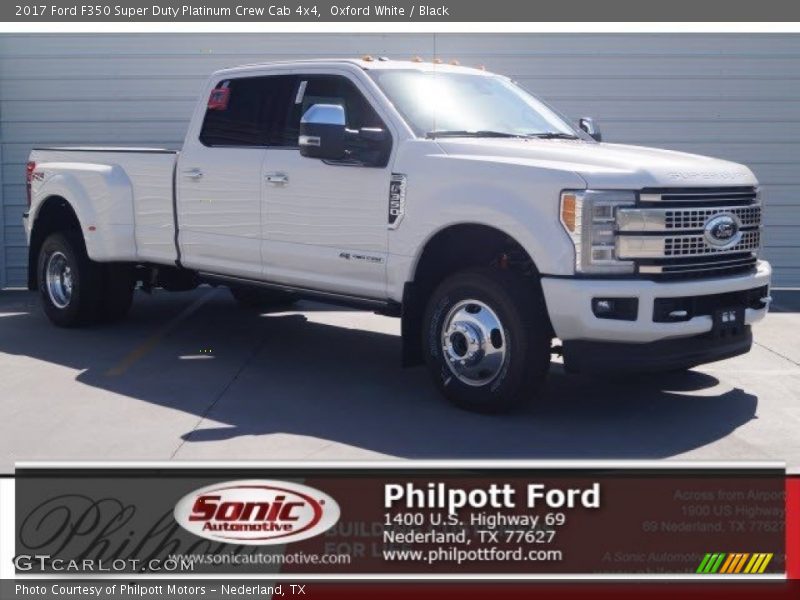Oxford White / Black 2017 Ford F350 Super Duty Platinum Crew Cab 4x4