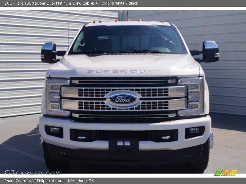 Oxford White / Black 2017 Ford F350 Super Duty Platinum Crew Cab 4x4