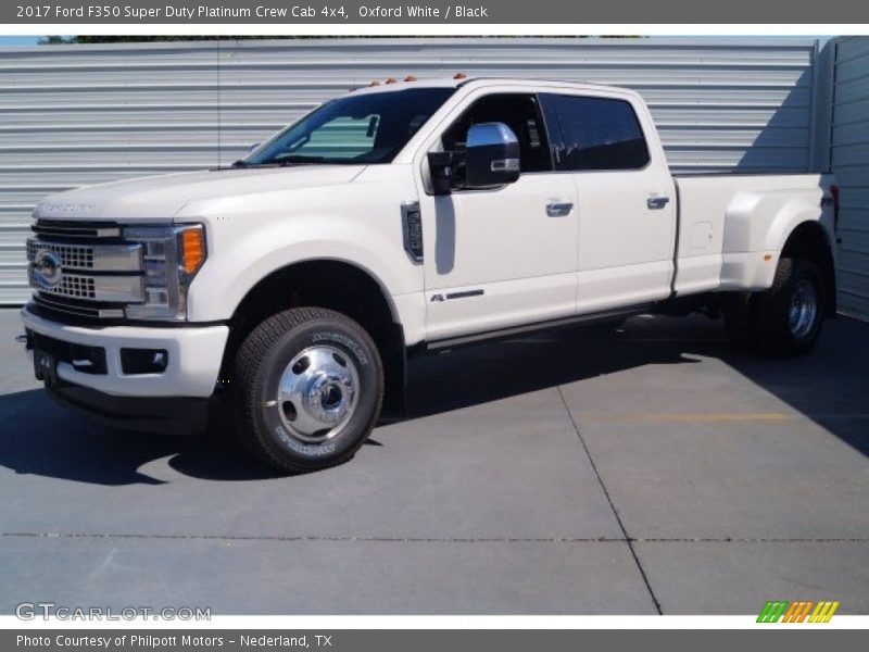 Oxford White / Black 2017 Ford F350 Super Duty Platinum Crew Cab 4x4