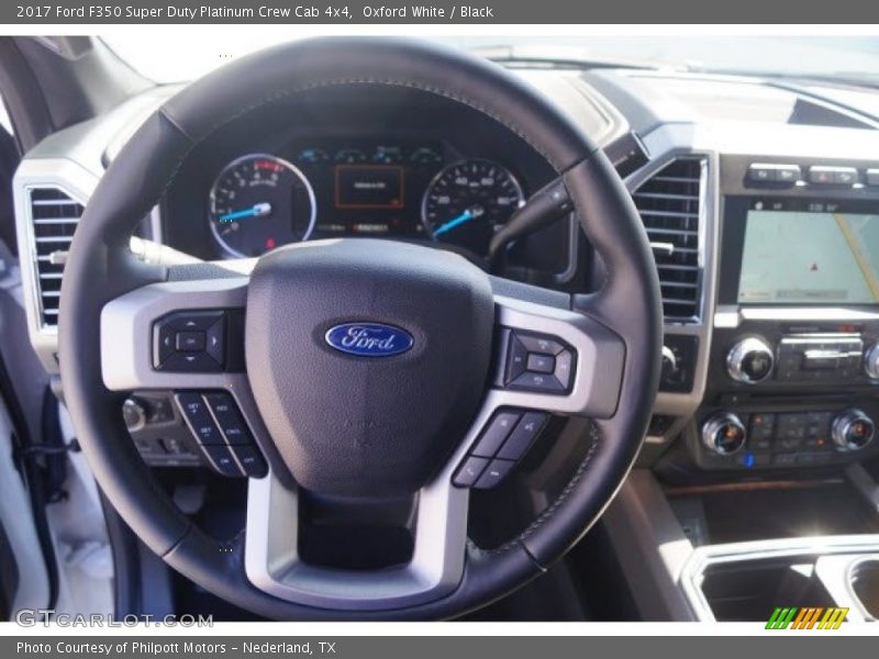 Oxford White / Black 2017 Ford F350 Super Duty Platinum Crew Cab 4x4