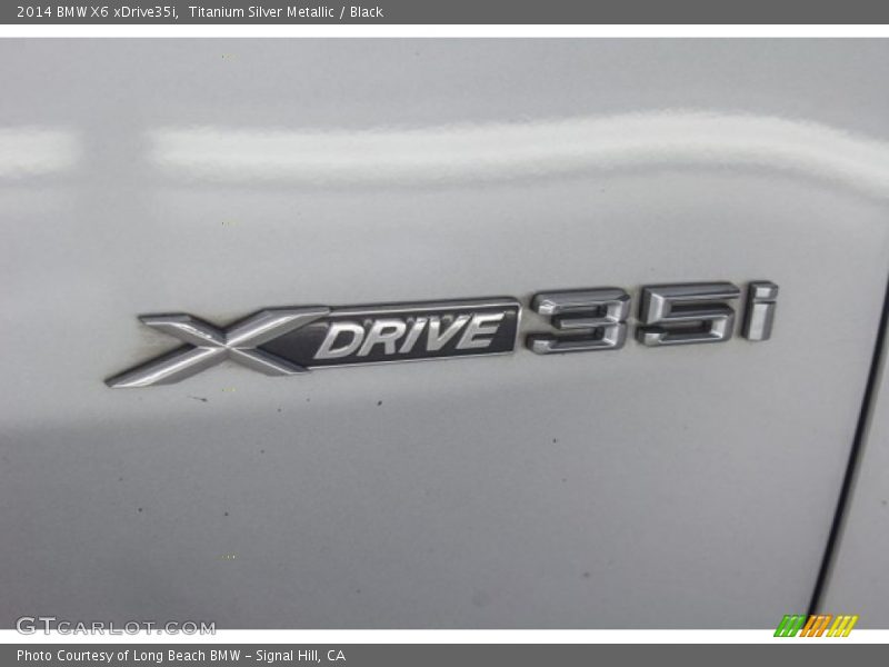 Titanium Silver Metallic / Black 2014 BMW X6 xDrive35i