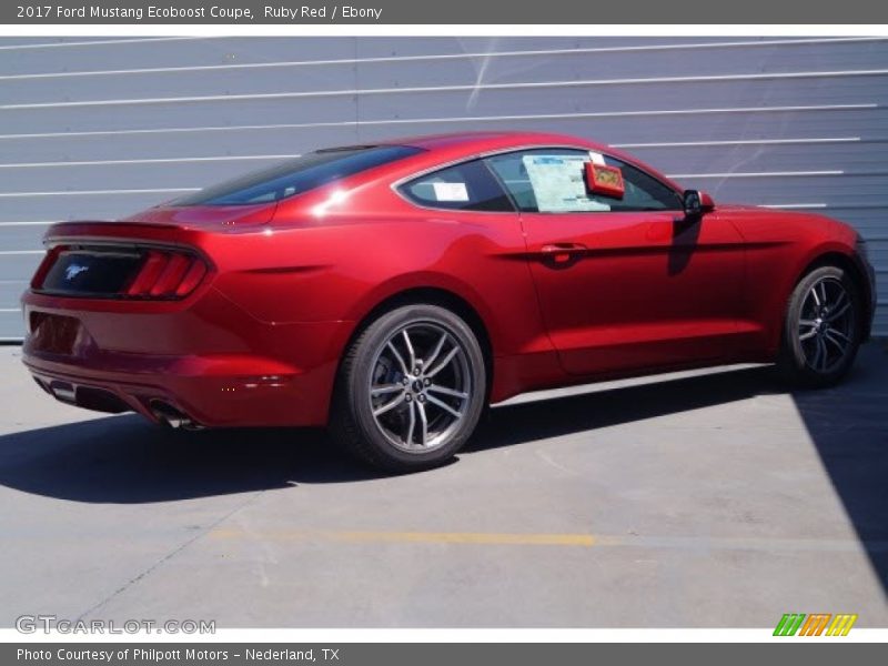 Ruby Red / Ebony 2017 Ford Mustang Ecoboost Coupe
