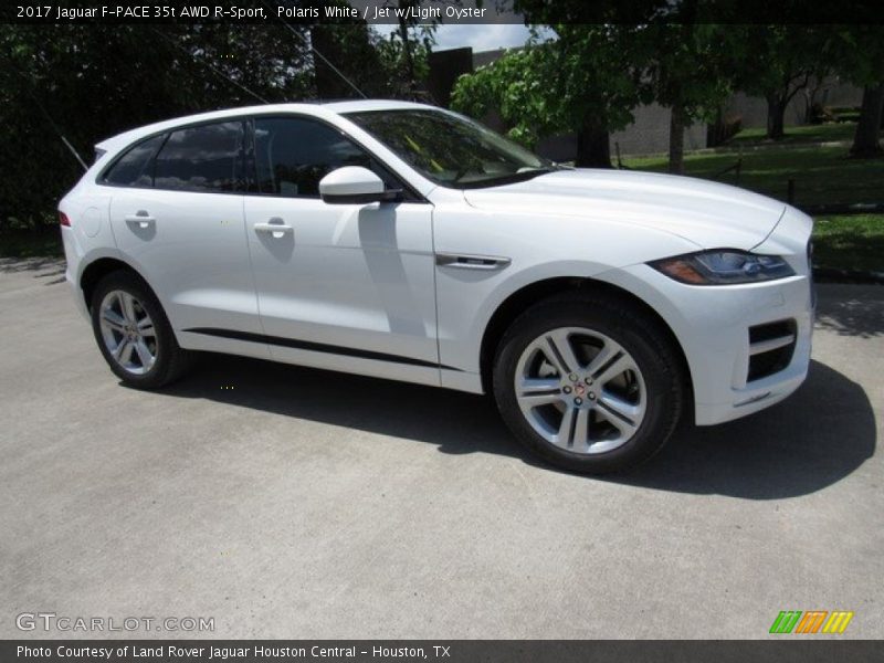 Polaris White / Jet w/Light Oyster 2017 Jaguar F-PACE 35t AWD R-Sport