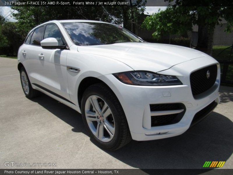 Polaris White / Jet w/Light Oyster 2017 Jaguar F-PACE 35t AWD R-Sport