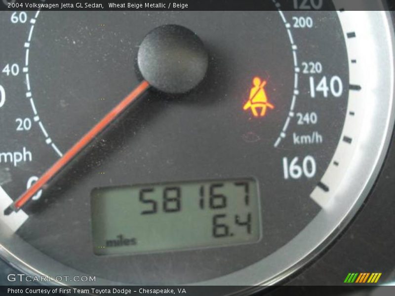 Wheat Beige Metallic / Beige 2004 Volkswagen Jetta GL Sedan