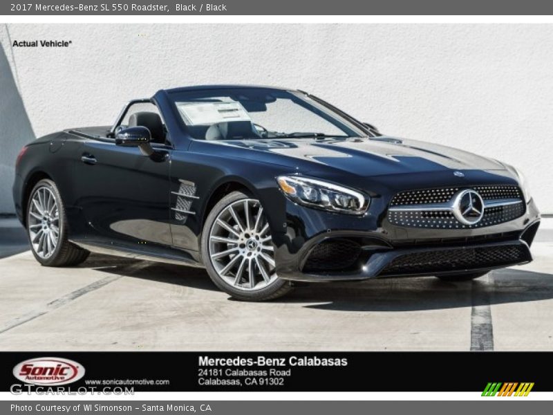Black / Black 2017 Mercedes-Benz SL 550 Roadster