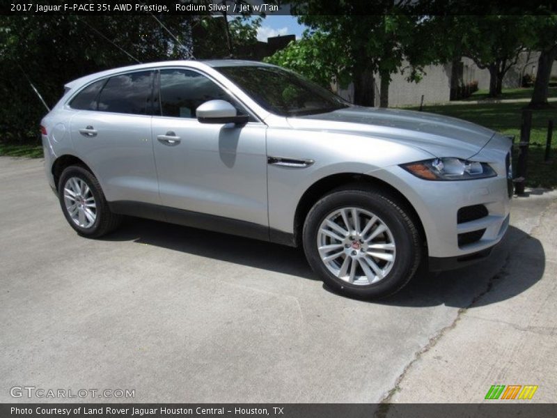 Rodium Silver / Jet w/Tan 2017 Jaguar F-PACE 35t AWD Prestige