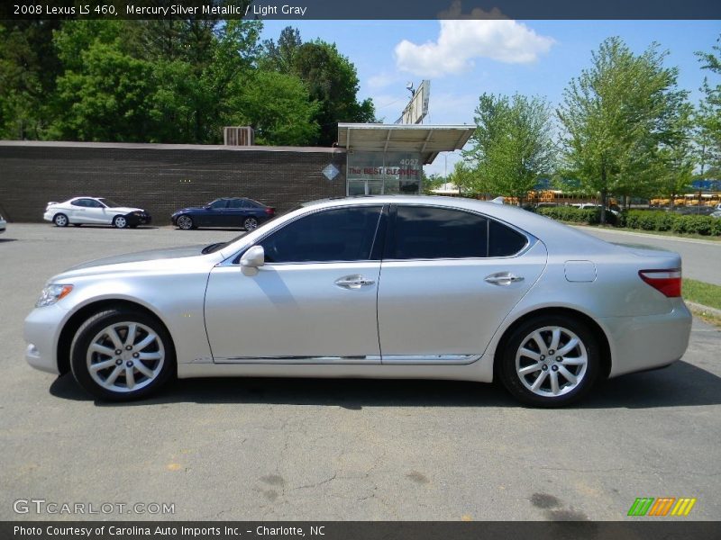 Mercury Silver Metallic / Light Gray 2008 Lexus LS 460