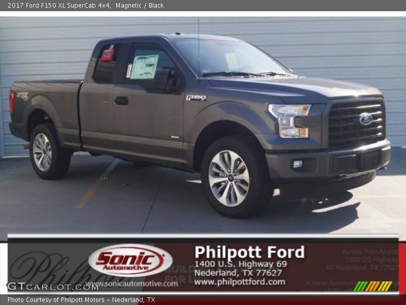 Magnetic / Black 2017 Ford F150 XL SuperCab 4x4