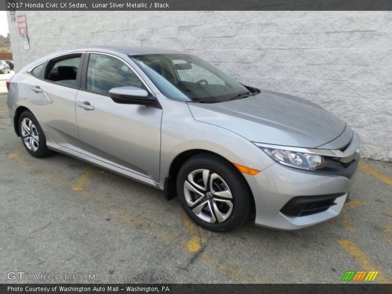 Lunar Silver Metallic / Black 2017 Honda Civic LX Sedan