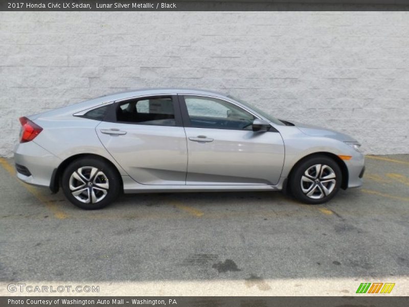 Lunar Silver Metallic / Black 2017 Honda Civic LX Sedan