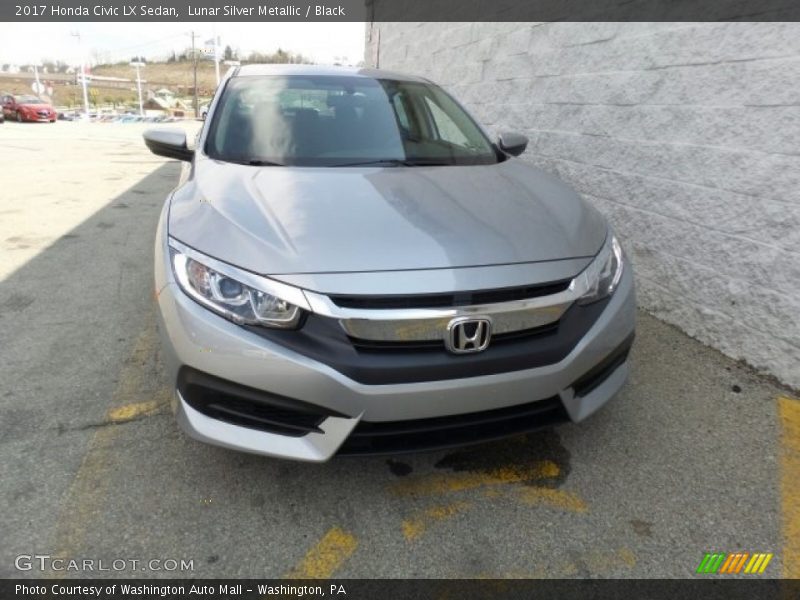 Lunar Silver Metallic / Black 2017 Honda Civic LX Sedan