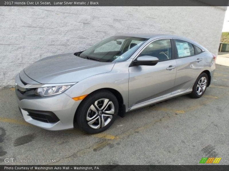 Lunar Silver Metallic / Black 2017 Honda Civic LX Sedan