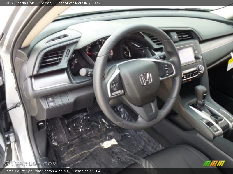 Lunar Silver Metallic / Black 2017 Honda Civic LX Sedan