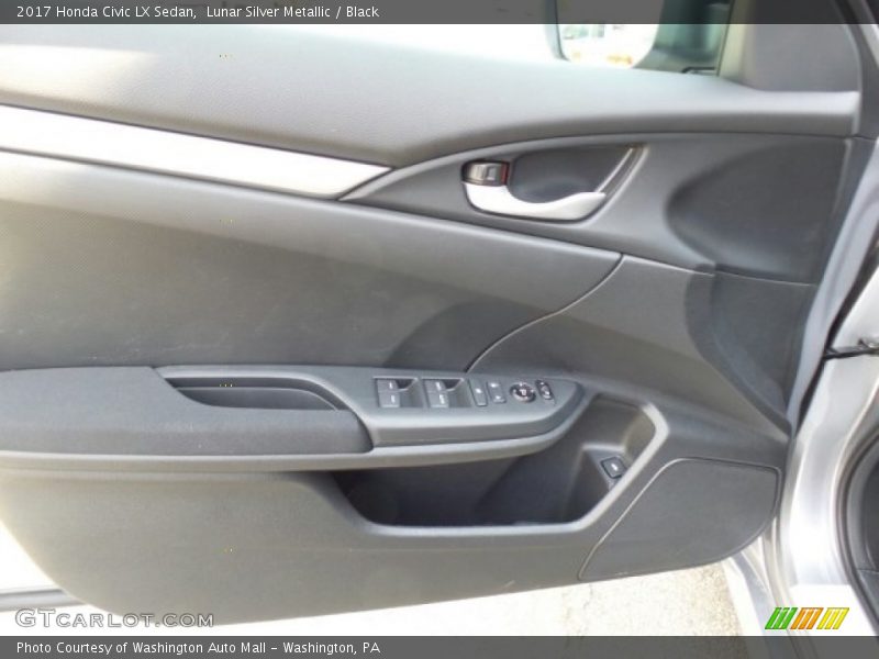 Lunar Silver Metallic / Black 2017 Honda Civic LX Sedan