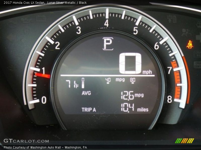 Lunar Silver Metallic / Black 2017 Honda Civic LX Sedan