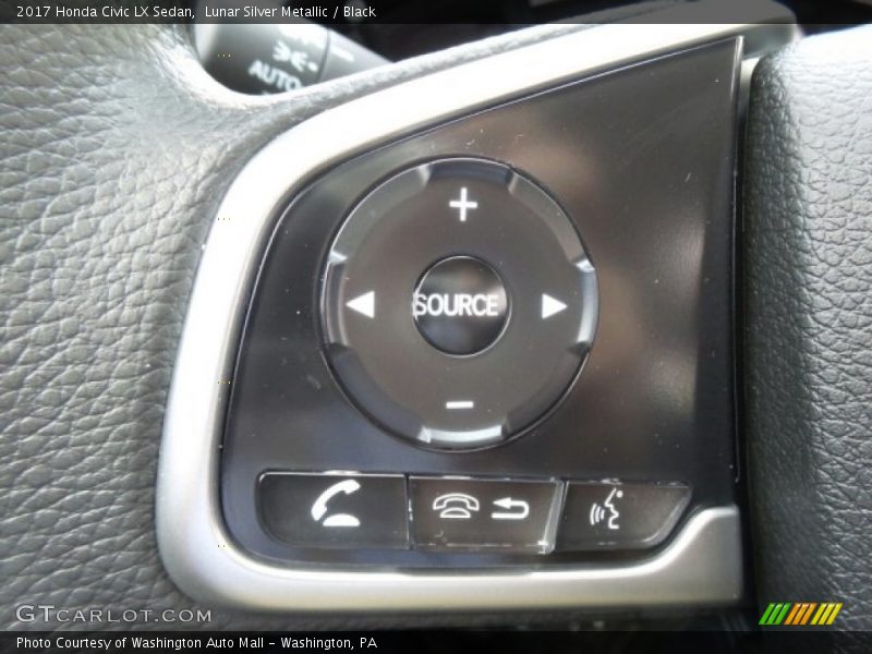Lunar Silver Metallic / Black 2017 Honda Civic LX Sedan