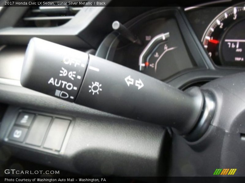 Lunar Silver Metallic / Black 2017 Honda Civic LX Sedan