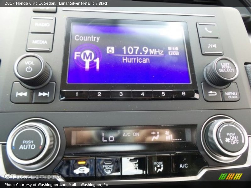 Lunar Silver Metallic / Black 2017 Honda Civic LX Sedan