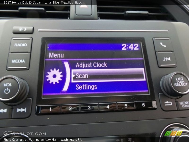 Lunar Silver Metallic / Black 2017 Honda Civic LX Sedan