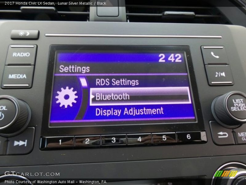 Lunar Silver Metallic / Black 2017 Honda Civic LX Sedan