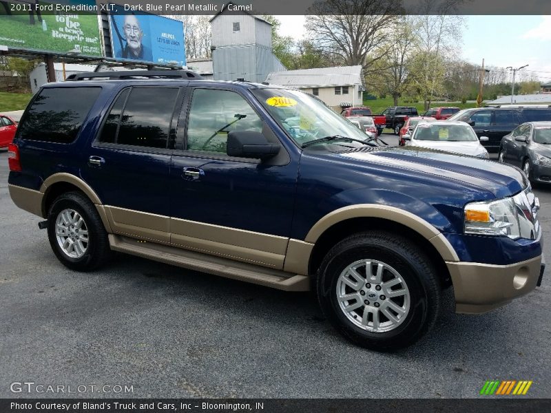 Dark Blue Pearl Metallic / Camel 2011 Ford Expedition XLT