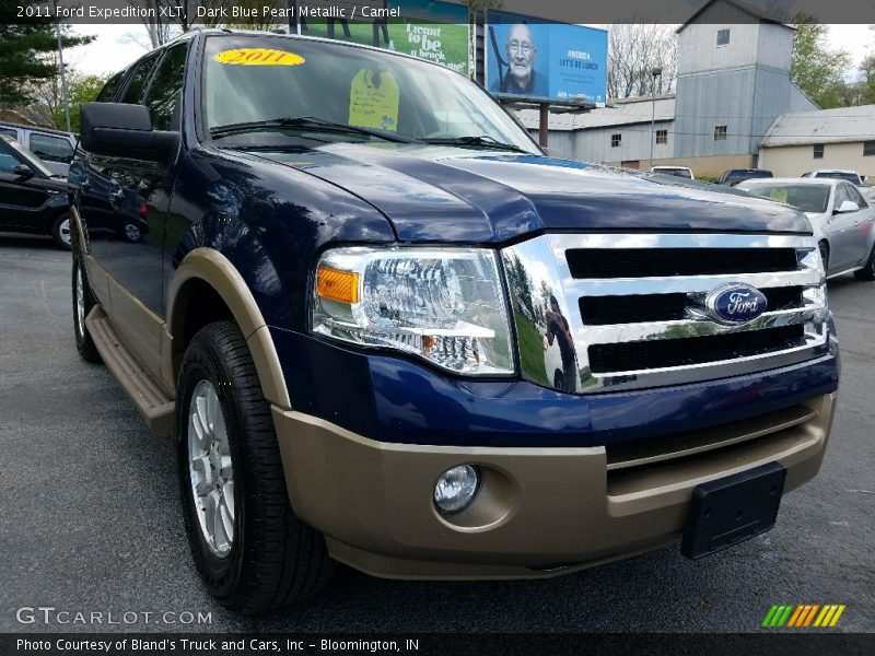 Dark Blue Pearl Metallic / Camel 2011 Ford Expedition XLT
