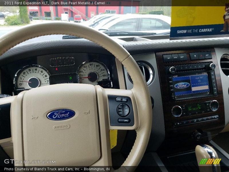 Dark Blue Pearl Metallic / Camel 2011 Ford Expedition XLT