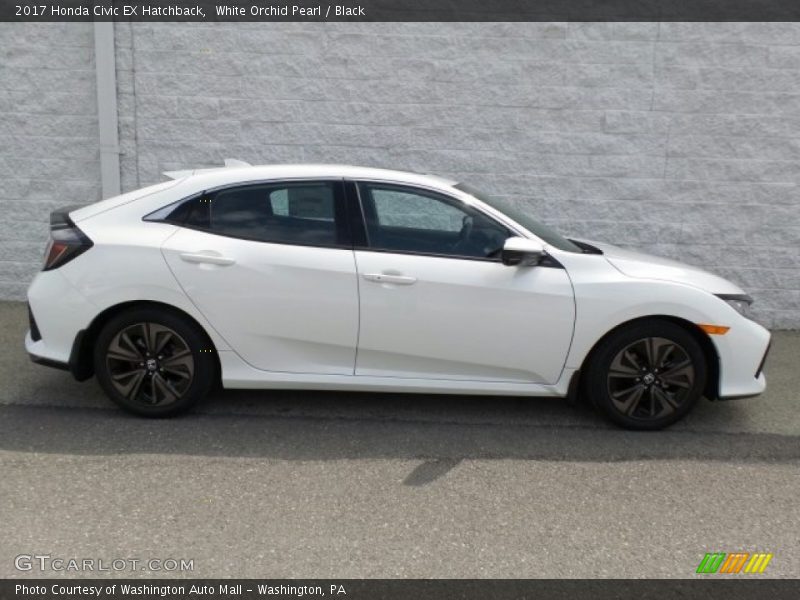 White Orchid Pearl / Black 2017 Honda Civic EX Hatchback